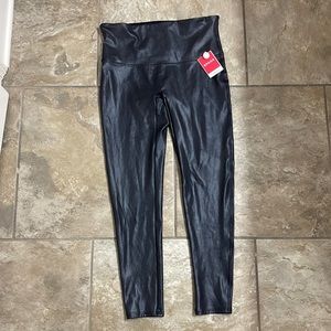 NWT Spanx Faux Leather Leggings XL Petite